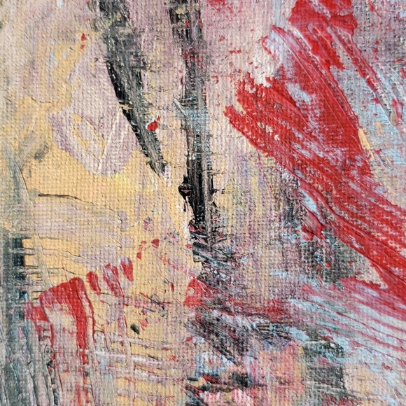 Handmade Wall Art! Acrylic Painting on Canvas Board. Titled: Abrasion - Picture 3 of 4